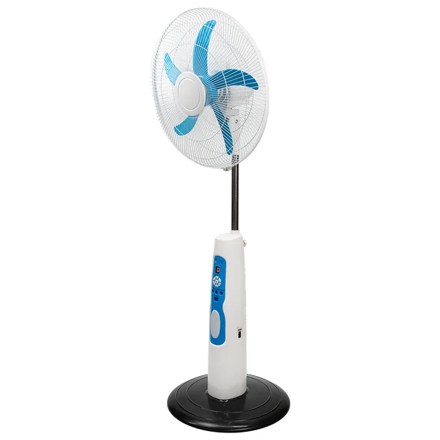 Solar Rechargeable 9 Wind Speeds Standing Fan with Remote & Digital Display Household Solar Powered Rechargeable Standing Fan 3