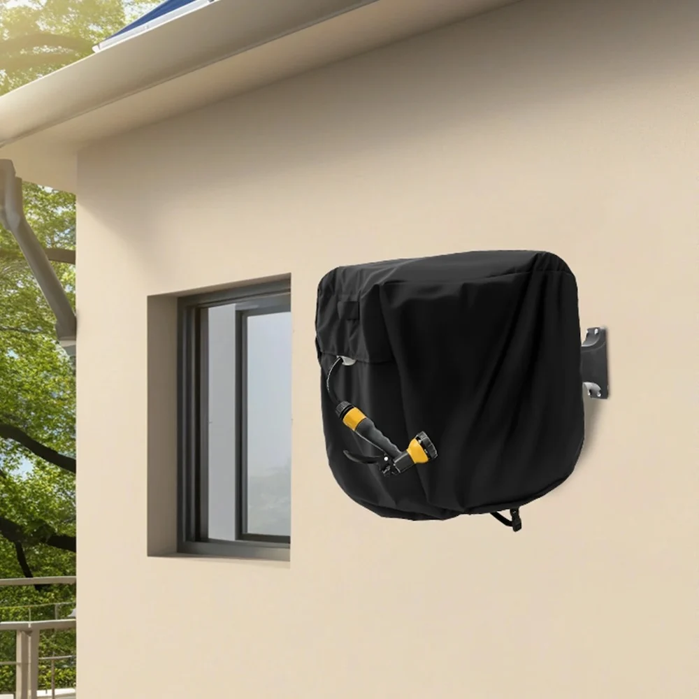 210D Oxford Cloth Garden Wall-mounted Hose Reel Cover For Garden Hose And Reel Household Waterproof Dust Cover 60x45x60cm