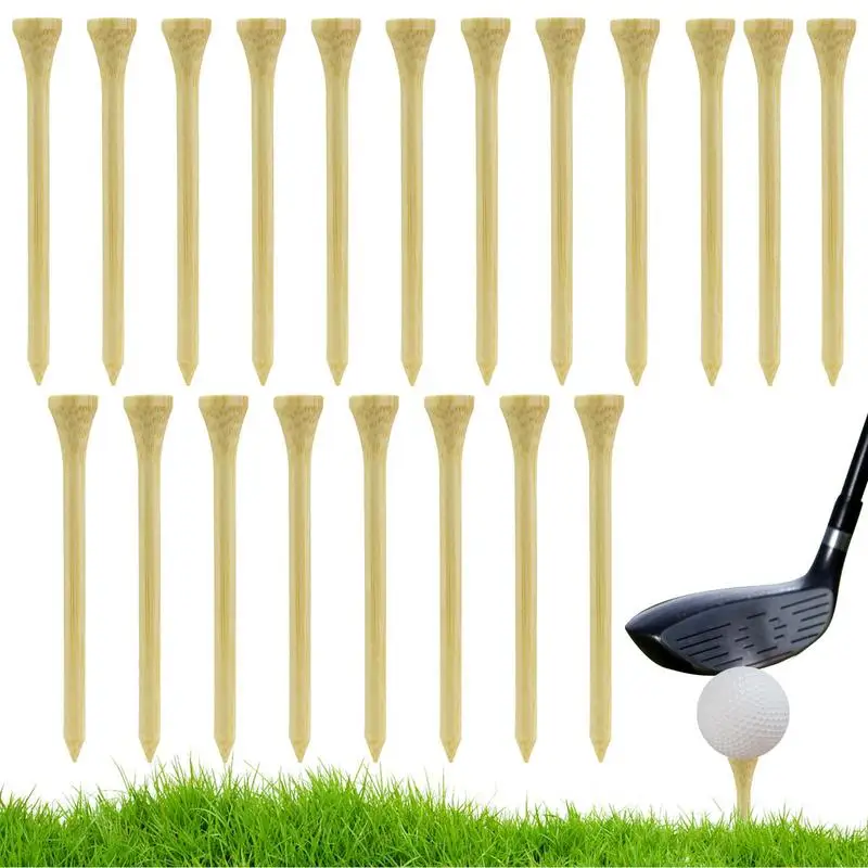 

100pcs Professional Golf Tees Made of Natural Bamboo Reduce Friction Side Spin More Stable Golf Products Various Sizes Available