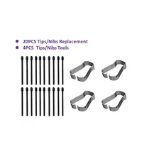 (20 Pack) Marker Pen Tips/Nibs for Remarkable 2 Stylus Pen Replacement Soft Nibs/Tips Black 2