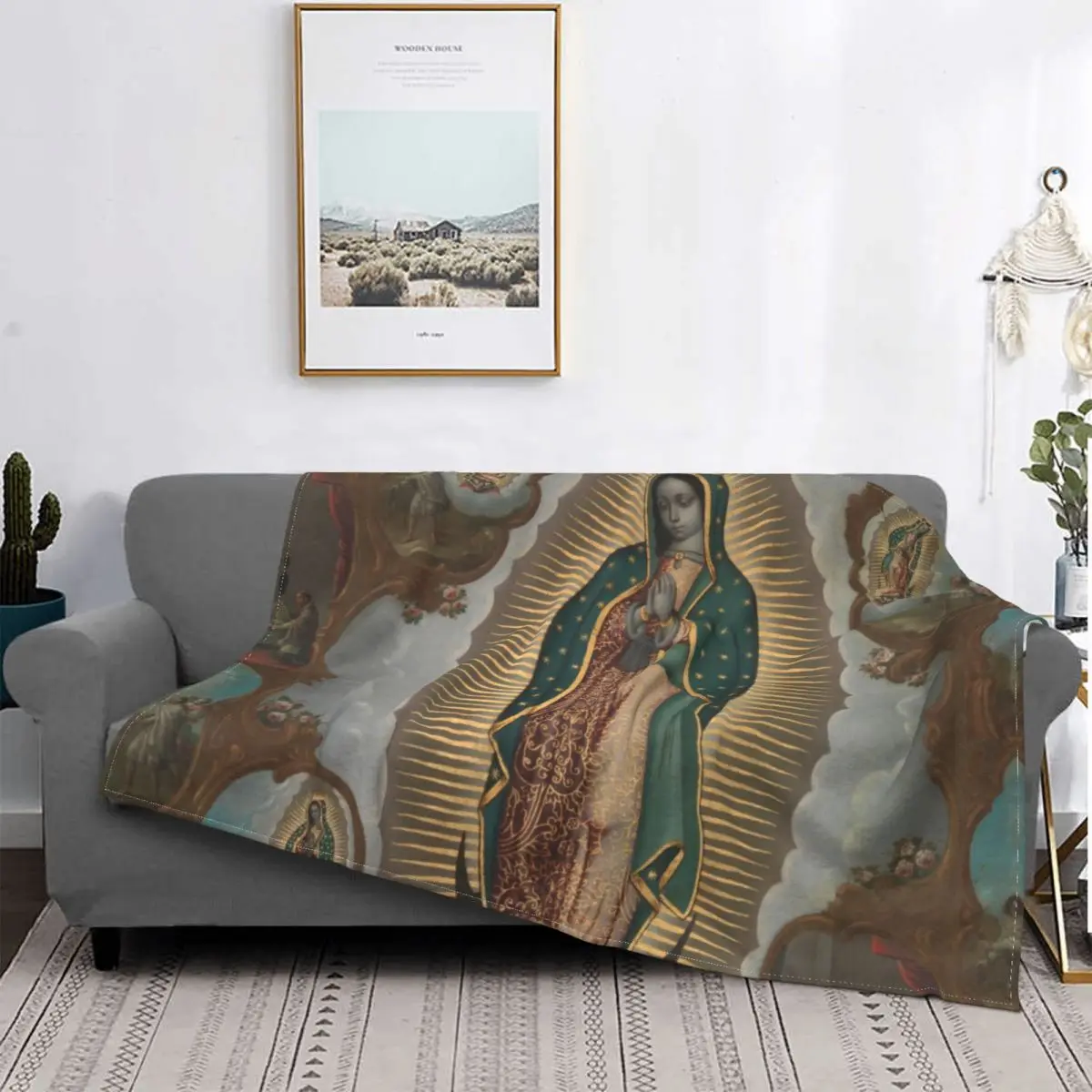 Our Lady Of Guadalupe Blankets Comfortable Soft Flannel Winter Mexicans