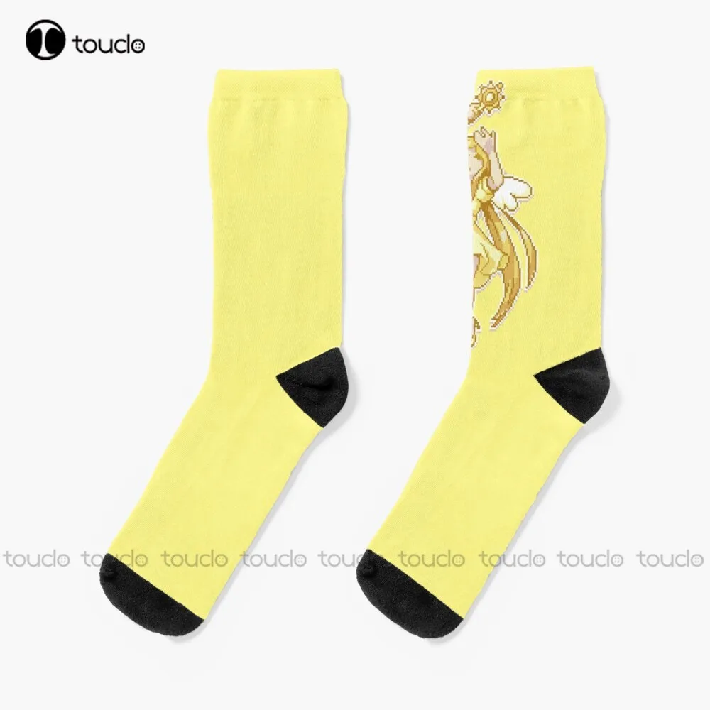 

Mahou Shoujo Gold Socks Usa Socks Street Skateboard Socks 360° Digital Print Design Happy Cute Socks New Popular Funny Gift