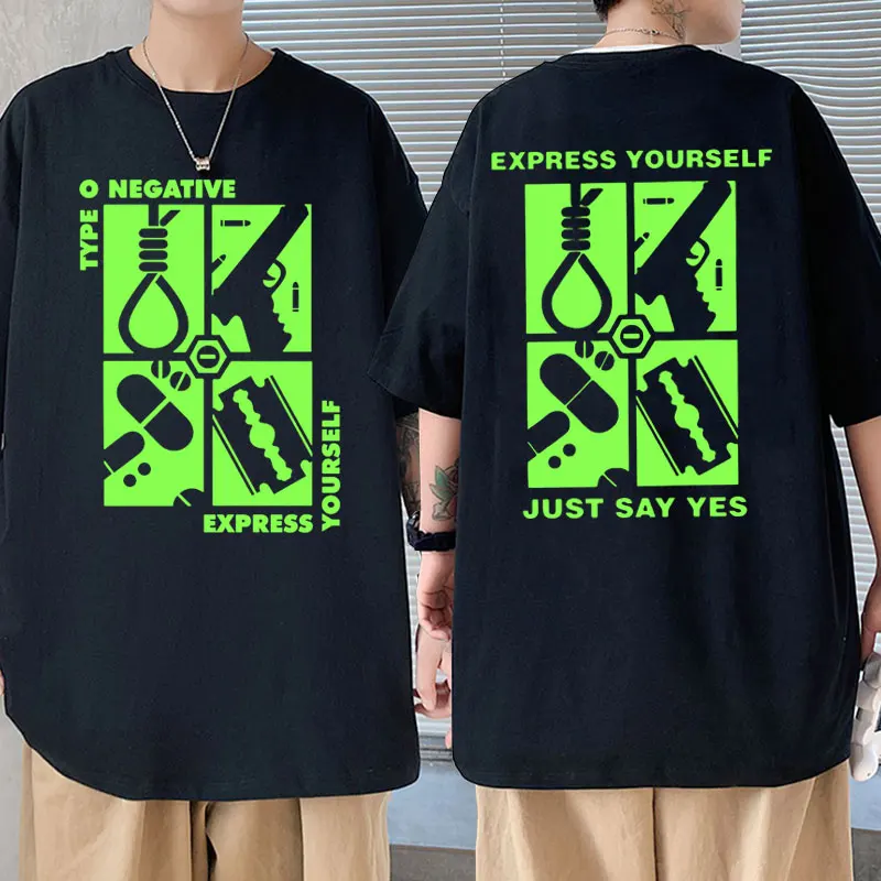 

Rock Band Type O Negative Express Yourself Just Say Yes Graphic Print Tshirt Men Women Fashion Vintage Gothic T Shirt Streetwear