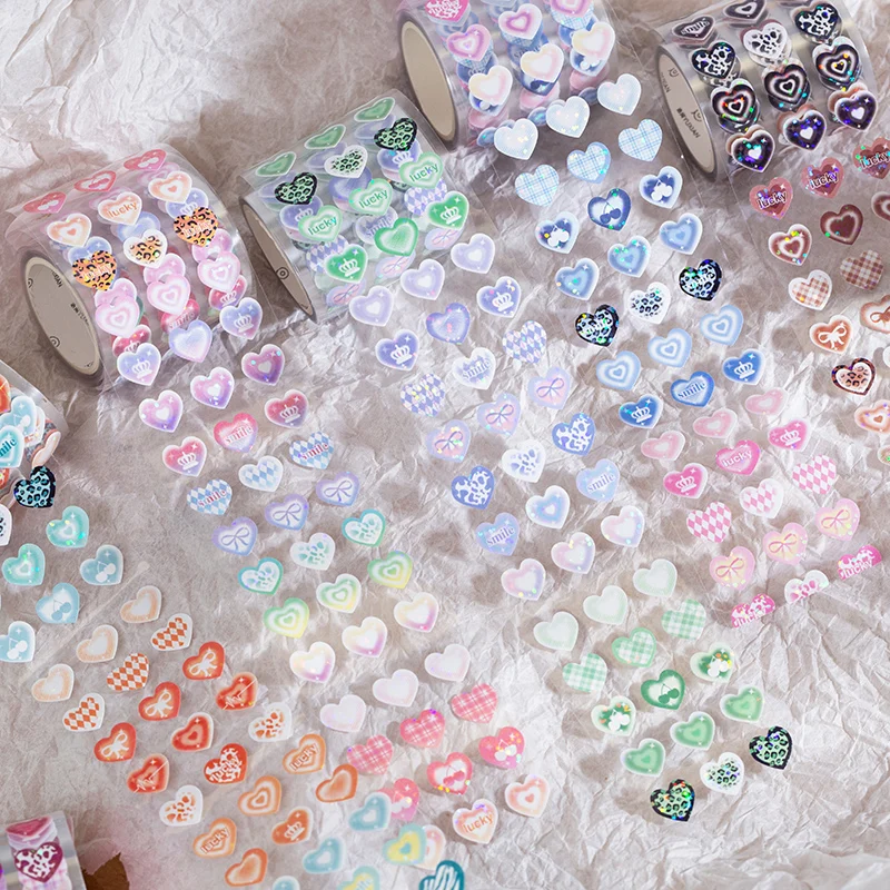 Yoofun5x300cmHeartShapeTapeStickersMaskingTapeCrafts