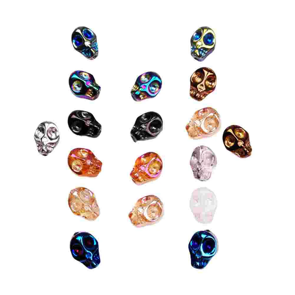 

50 Pcs Electroplating Focal Beads for Bracelets Spacer Charms Manual Glass Handmade Design Loose