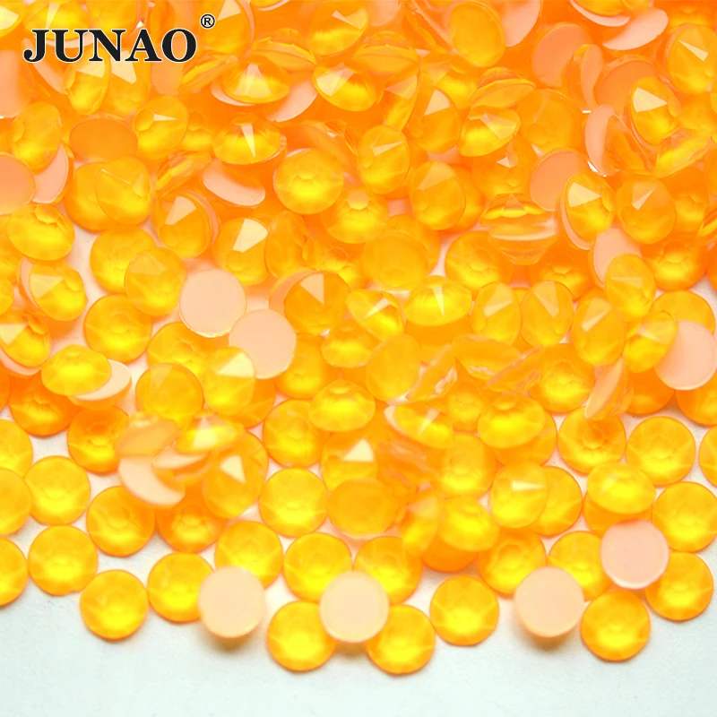 JUNAO Bulk Package SS6 8 10 12 16 20 30 White Opal Glass Rhinestones Wholesale Flatback Strass Non Hotfix Crystals For Tumblers