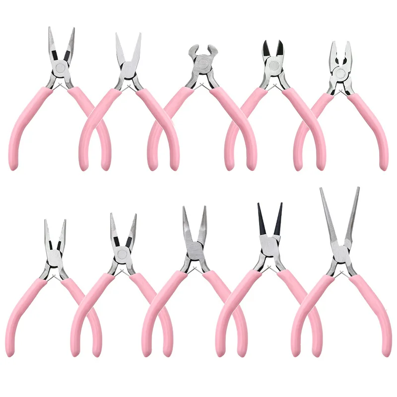 1PCS 미니 펜치 대각선 펜치 라운드 구부러진 바늘 코 커터 공예 구슬 보석에..