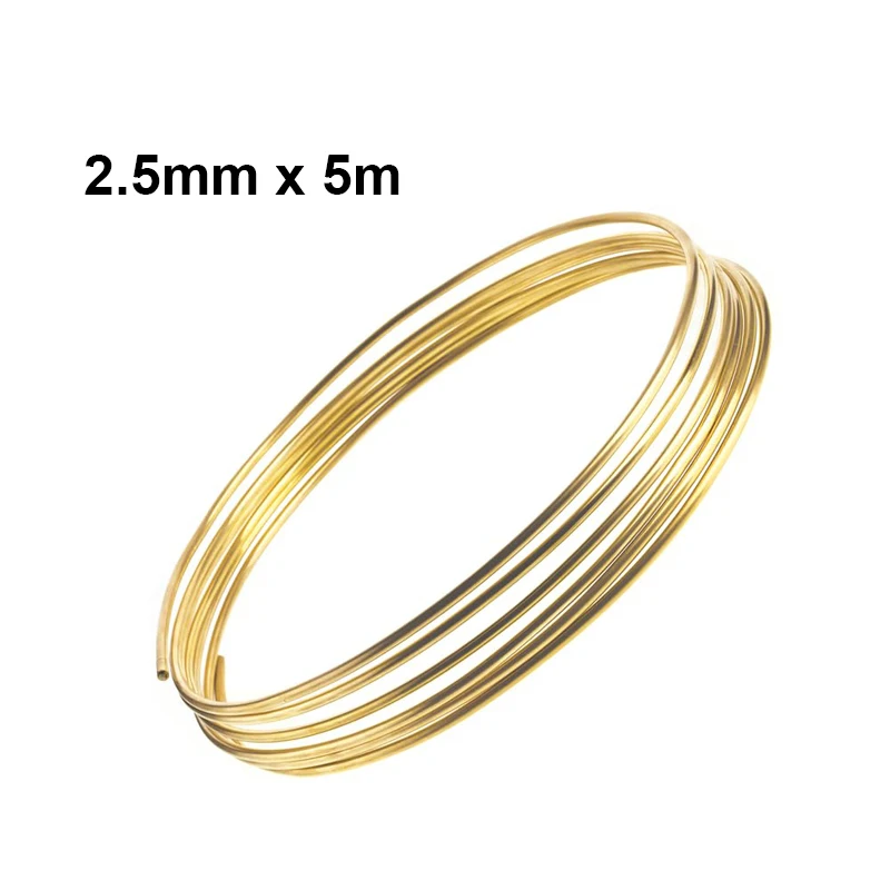 Premium Multi-Gauge Soft Brass Wire Coil - 1-100m Lengths
