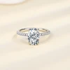 MINTYBOX S925 Sterling Sliver Oval Cut 3.5CT Moissanite Diamond Ring for Women Passed Tester Engagement Rings Travel Jewelry 3