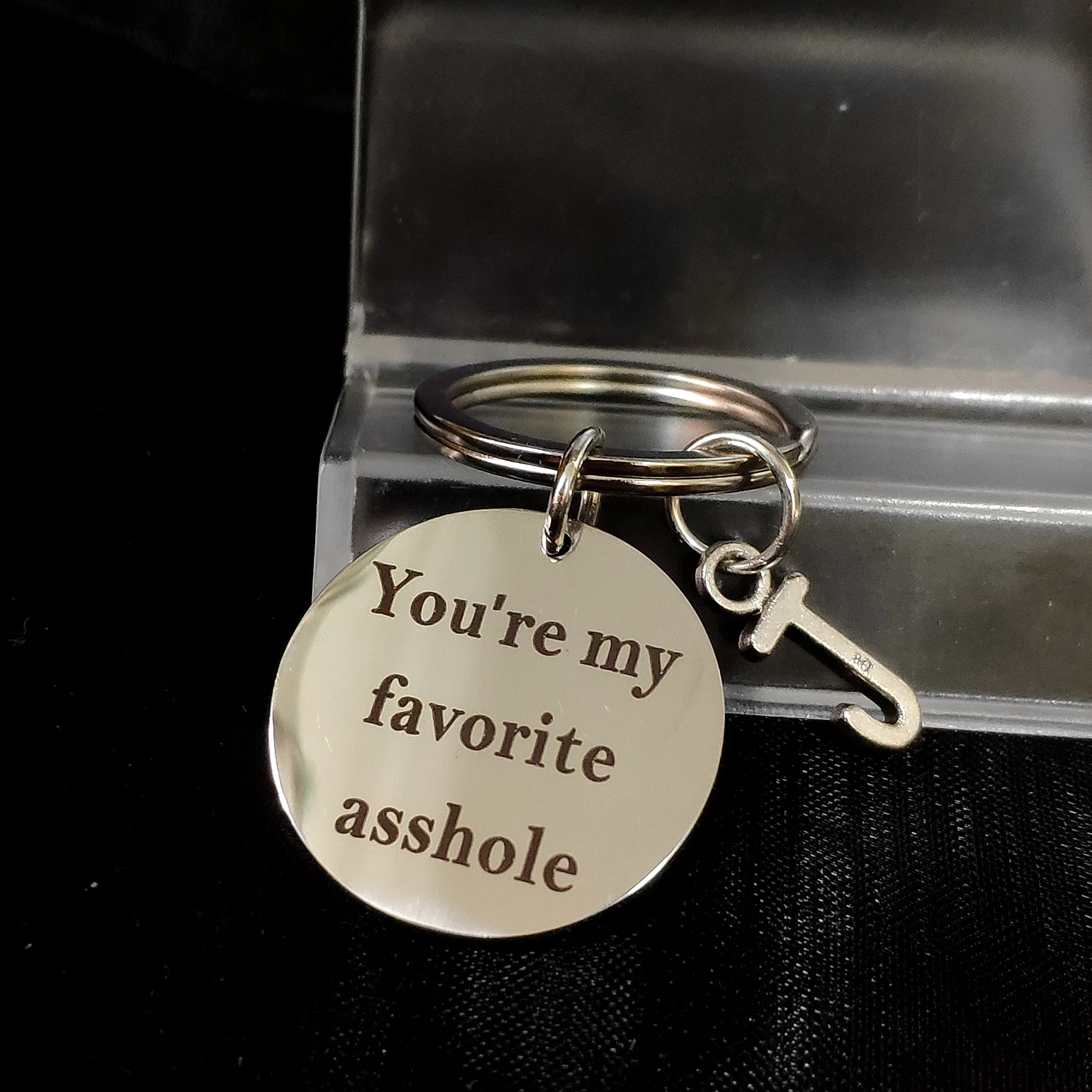 26 Letters Keys Holder Metal Pendant Keyring Diy Personality Best Friend Creative You Are My Assh*Le Fuuny Ornaments Couple Gift