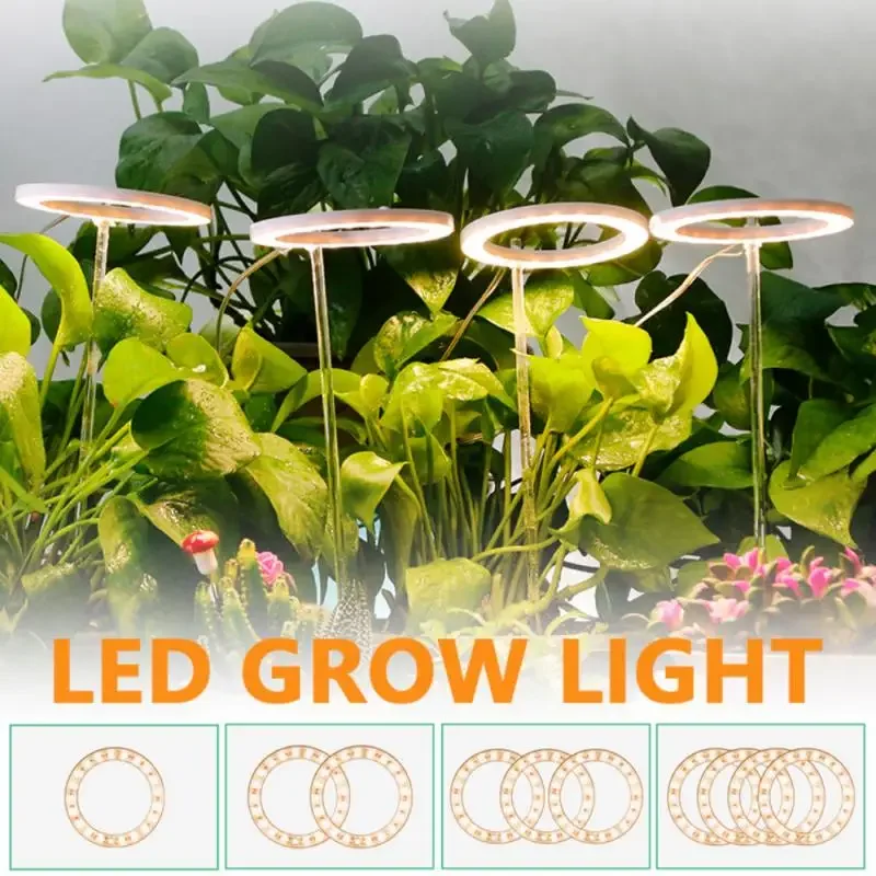 

Лампа-кольцо для выращивания растений, 5 в постоянного тока, USB, полный спектр