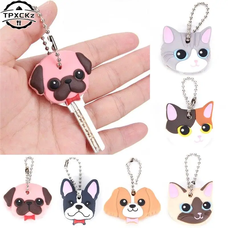 1pcs Silicone Cartoon Protective Key Case Cover Key Control Dust Cover Holder Organizer Home Accessories Supplies