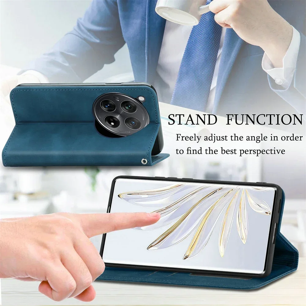 OnePlus12 13 5G 2024 프리미엄 플립 케이스 자석 카드 지갑 Capa Oneplus 12 케이스 폰 One Plus 12R Oneplus13 Book Cover Funda