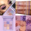 9 Colors Eyeshadow Tray Longlasting High-Shimmer Pearly Eye Makeup Matte Glitter Mystery Purple High Pigment Eyeshadow Palette 4