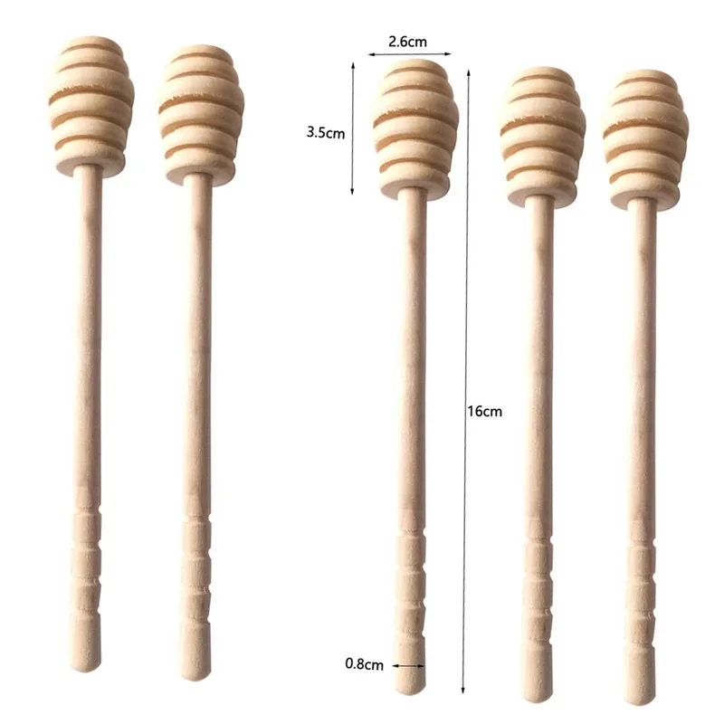 Wooden Spoon 50/2/1PCS Dessert Spoon Honey Stir Bar Honey Spoon Mixing Handle Jar Wooden Coffee Tea Tableware Utensils