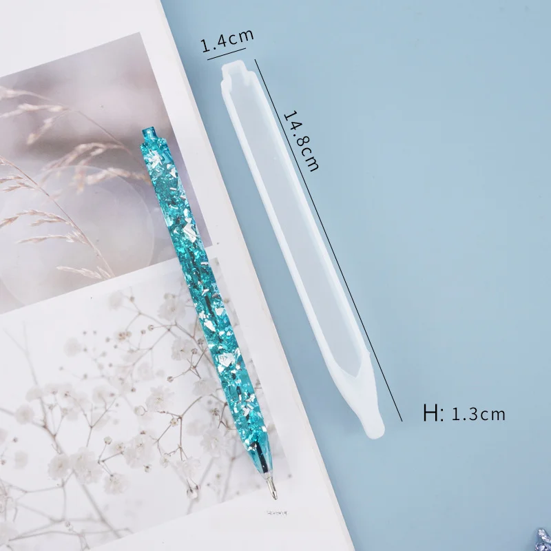 Silicone Mold Set DIY Ballpoint Pen Mold Epoxy Resin Molds for Jewelry Casting Holder Making