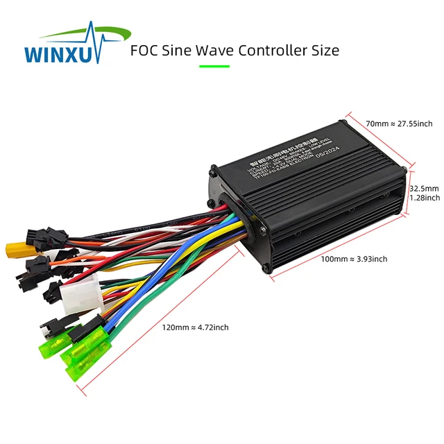 36V 48V 500W 25A E-Bike FOC Sine Wave Brushless Motor Controller S866 Colour LCD Display Set for Electric Bicycle Scooter Repair 4