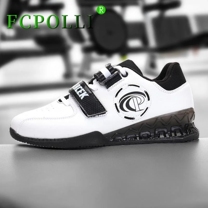 

2023 Hot Weight Lifting Training Shoes for Man White Red Gym Shoe Mens Leather Squat Hard Pull Shoes Men Designer Sport Shoe