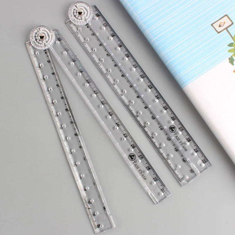 Transparent Acrylic Ruler Drawing Ruler Mathematical Line Circular Drawing Geometry Template