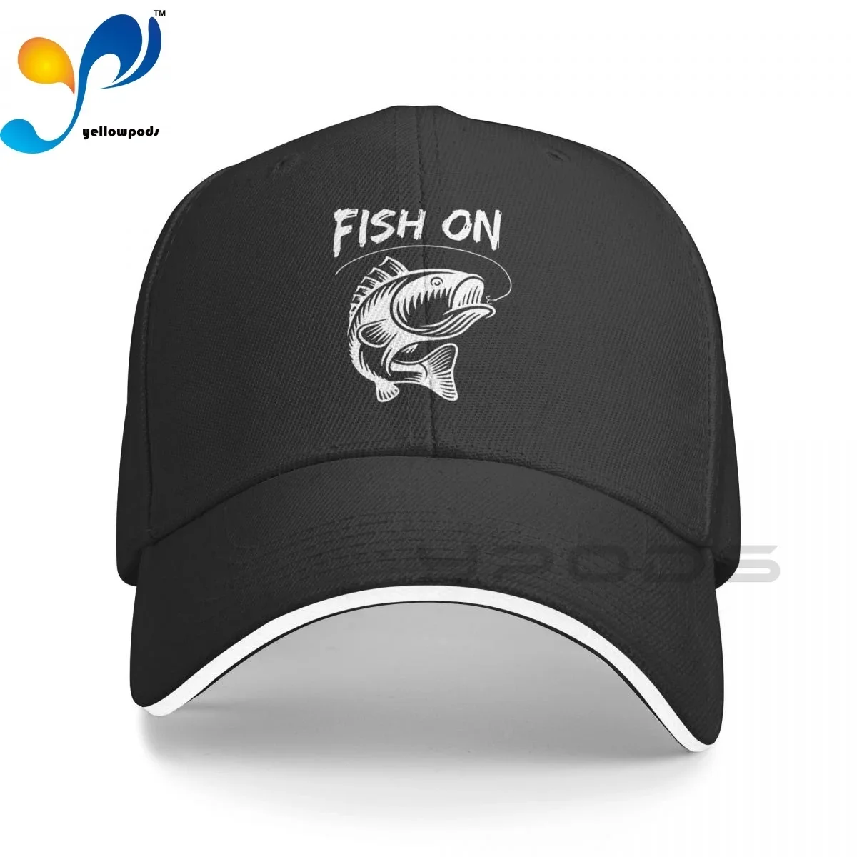 

Fishing Fish On Angry Bass Looking Left 2 Trucker Cap Snapback Hat for Men Baseball Mens Hats Caps for Logo