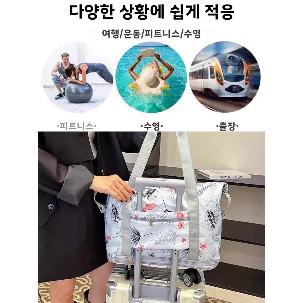 대용량 이불 보관 가방 방진 수하물 가방 바퀴 달린 이동용 정리 가방 (캠퍼스 생활하는 학생용)