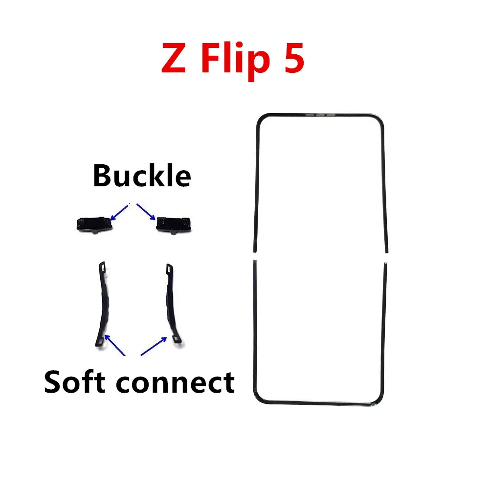 Middle Frame Stand Housing Bezel Repair Part + Buckle Connect, Edge Strips