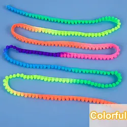 Mini Pom Pom Fringe Ribbon Lace Trim for DIY Home Decor and Crafts - 35 Vibrant Colors (Colorful)
