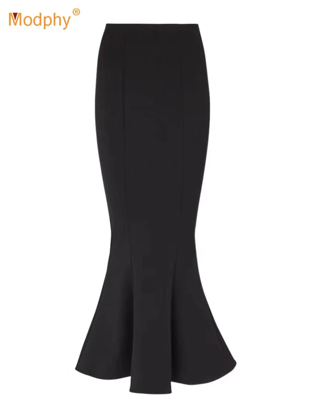 

Modphy Ladies Black High Waist Mermaid Bandage Skirt Women Summer Hip-Wrap Trumpet Bodycon Long Skirts