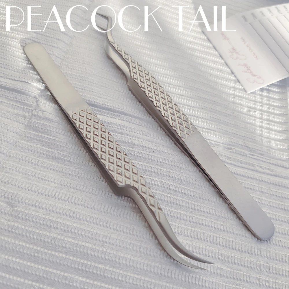 Titanium alloy Tweezers Large Friction Dark Silver Tweezer Make Fan 6D  Eyelashes Perfect Closure - AliExpress