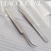 Titanium alloy Tweezers Large Friction Dark Silver Tweezer Make Fan 6D Eyelashes Perfect Closure 1