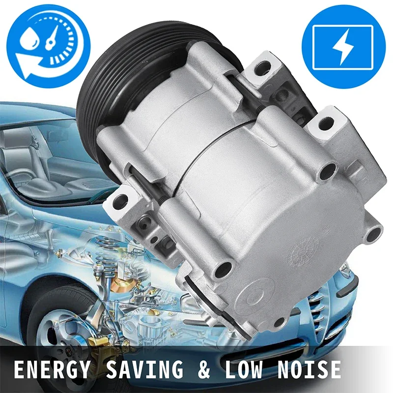 12V AC Compressor Suitable for Ford F-150 1997-2006 4.2L Car Air Conditioning Compression System Rapid Refrigeration
