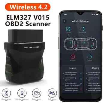 Lettore di codici di guasto del motore per auto Strumento scanner diagnostico OBDII Wireless 4.0 con scansione automatica Controllo luce del motore per IOS/Andro