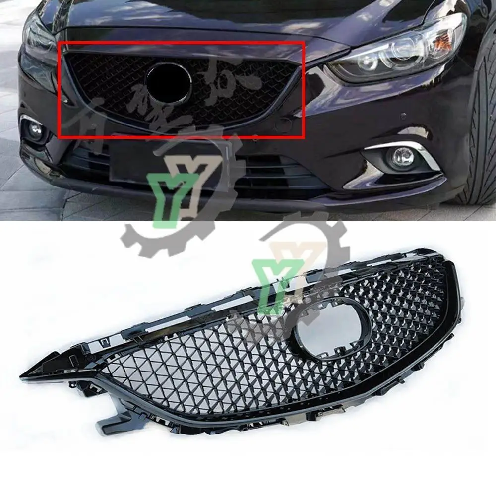 

High quality Front Bumper Raptor Grille Centre Panel Upper Racing Grill For Mazda 6 Atenza 2014 2015 2016 Car Accessory
