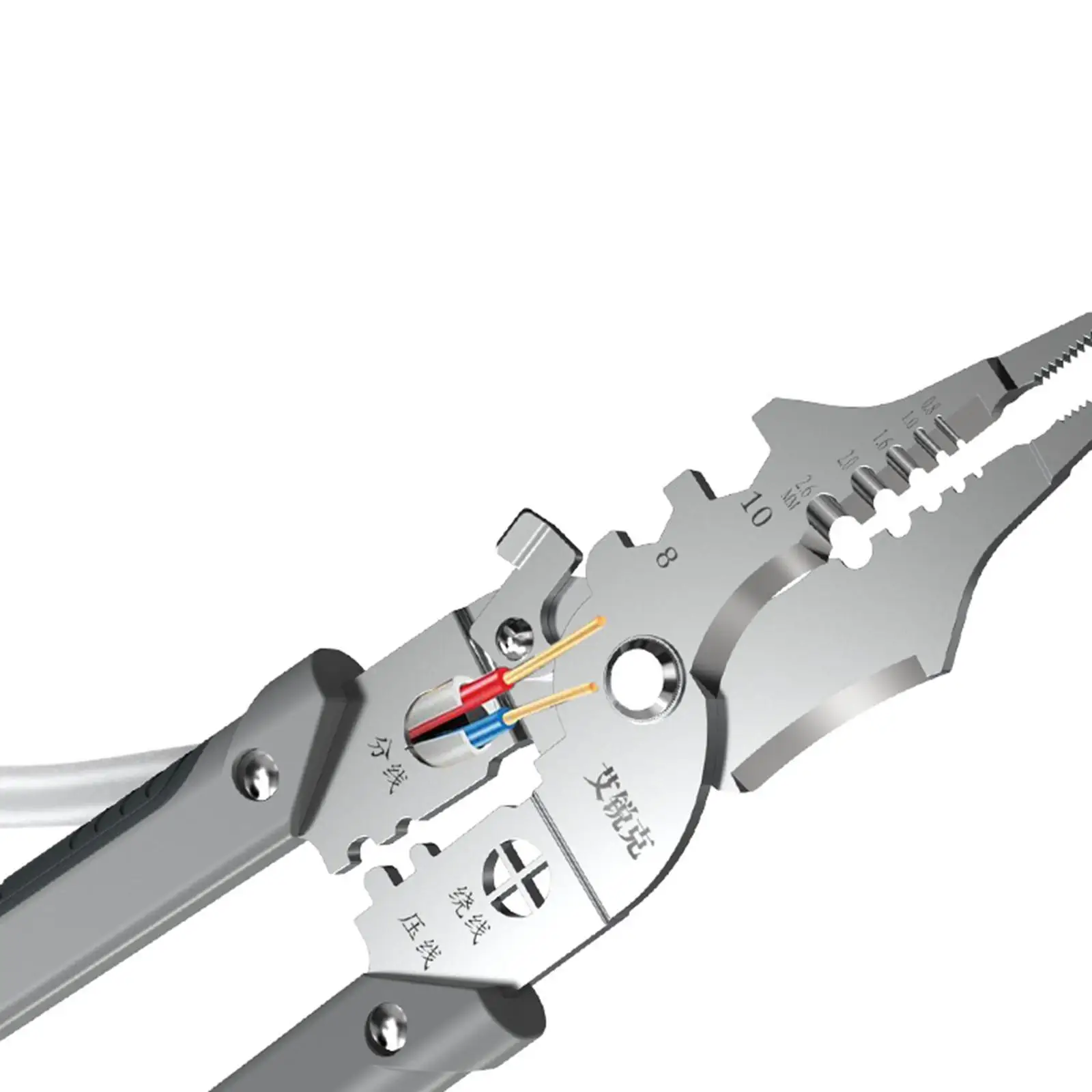 

8inch Electrician Wire Stripper Cable Plier Cable Cutting Forged Alloy Steel Multifunctional for DIY Enthusiasts Professional