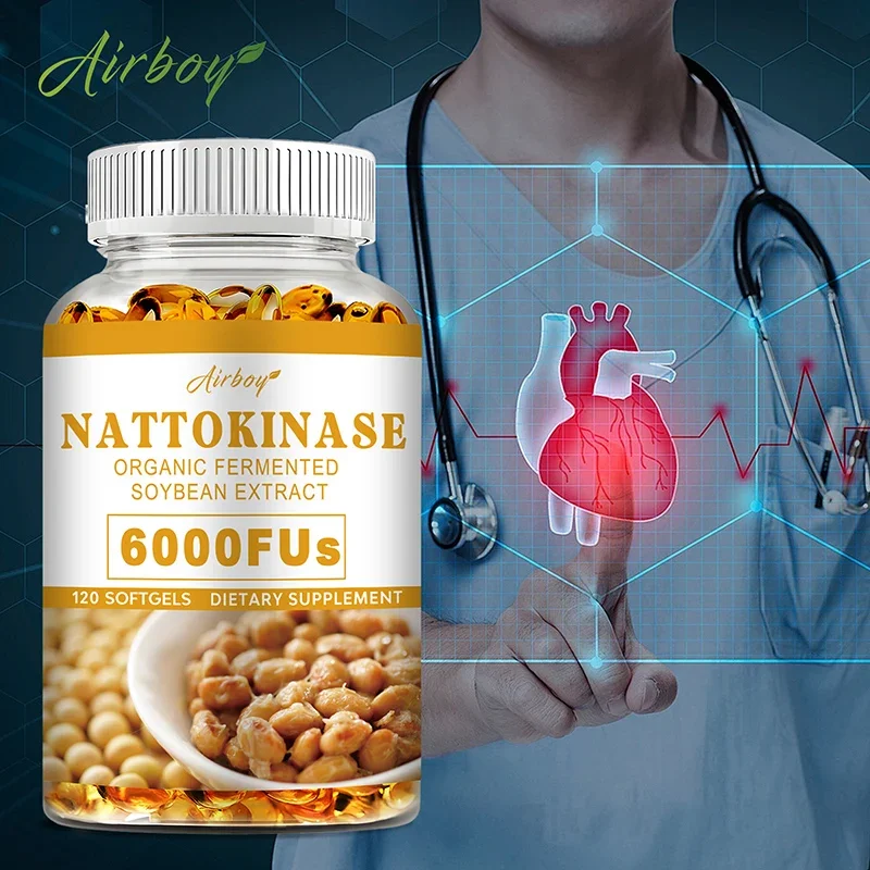 Nattokinase Supplement Nattokinase Cleans Blood Vessels Improves Blood Circulation Supports Heart Health