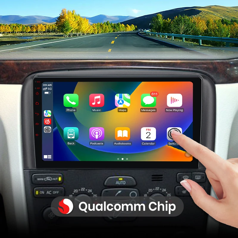 Qualcomm Chip 8 Core für Volvo S80 1998–2006 Wireless CarPlay für Apple Android Auto Autoradio GPS IPS RDS FM WiFi BT 4G