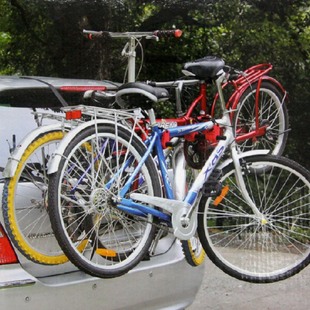 3-Bicycle Sturdy Arm Trunk Bike Carrier Rack Hatchback Rear Holder AUTO SUV & Car Roof