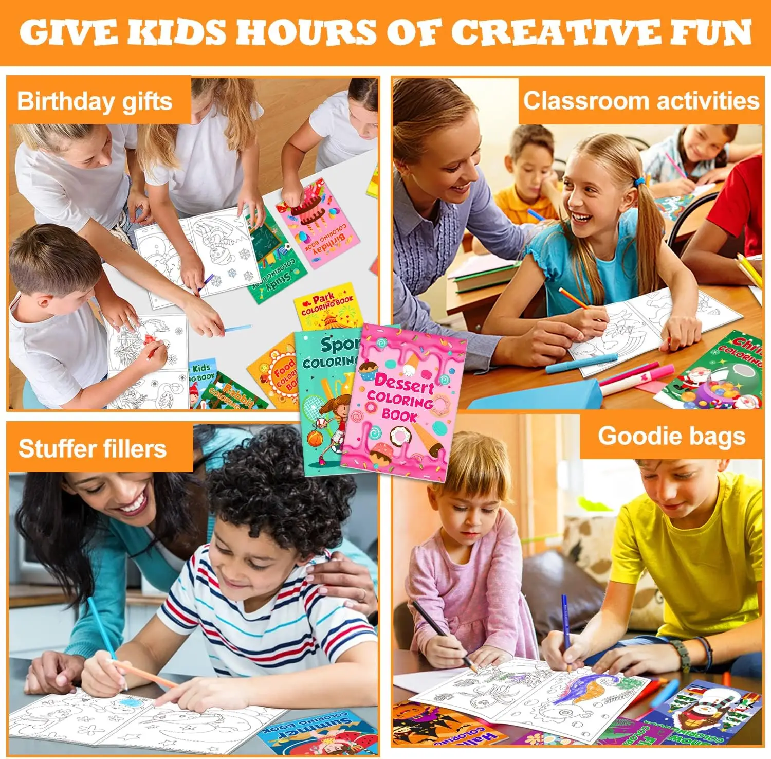 48Pack Small Coloring Books for Kids Ages 4-8, 8-12, Bulk Coloring Books for Kids Ages 2-4, Kids Birthday Party Gifts Classroom 4