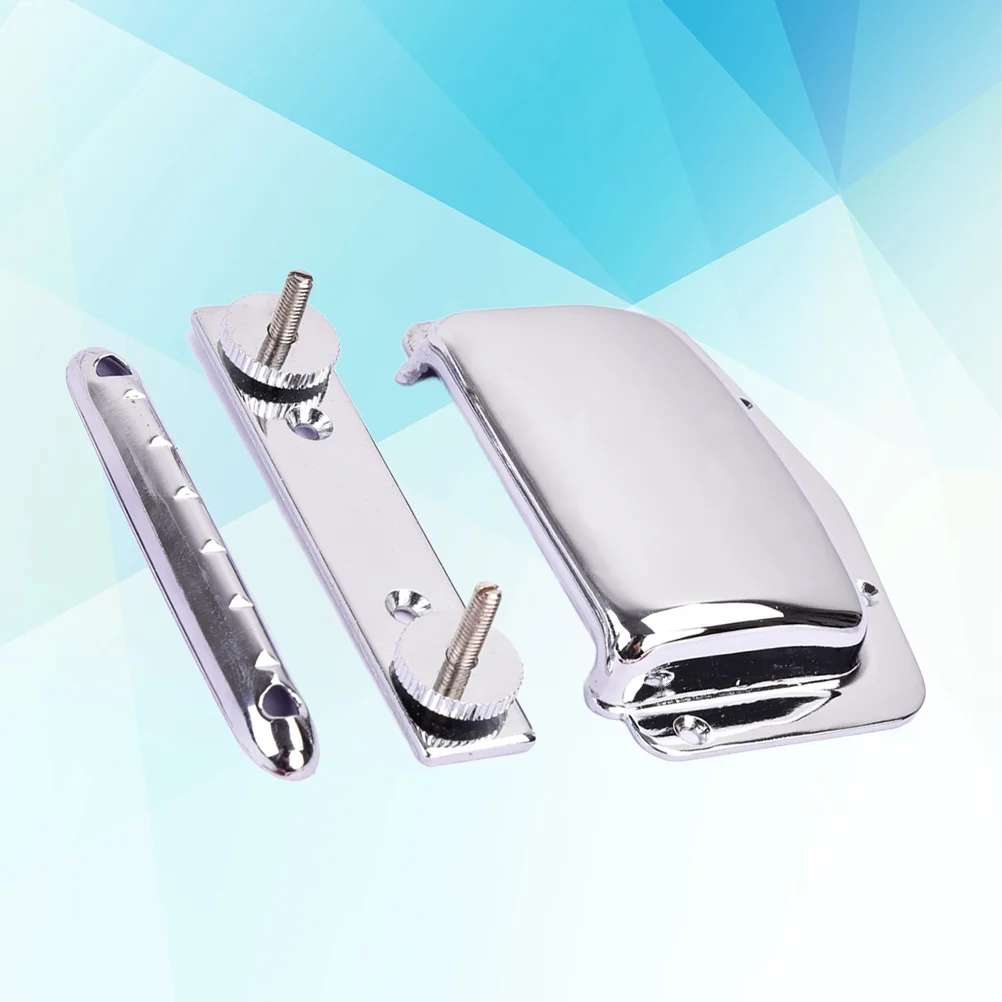 

Tune-O-matic Wraparound Bridge Tailpiece Tail Set with Bridge Cover Adjustable Height for Electric Guitar Replacement Parts