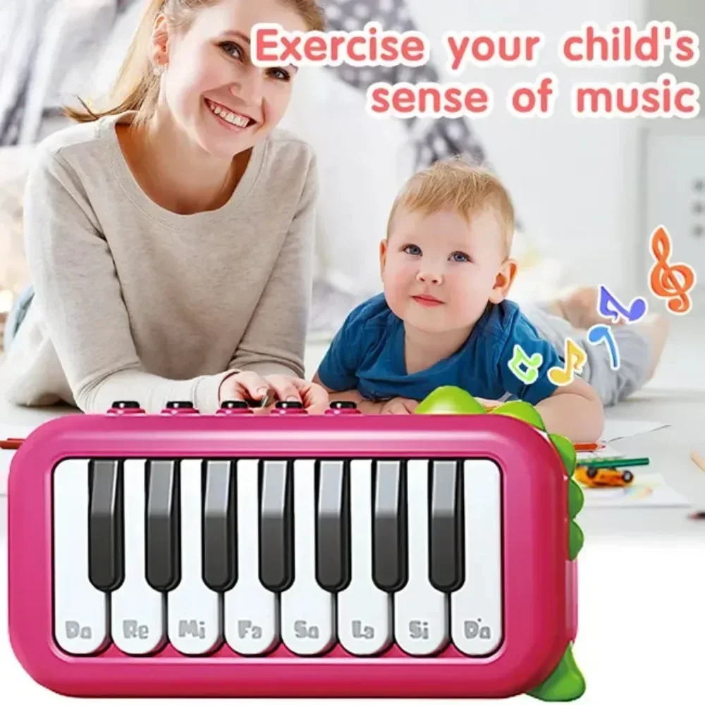 Kids Multifunctional Music Keyboard With Lights Baby Early Education Mini Electronic Piano Keyboard Portable Child Pocket Piano 2