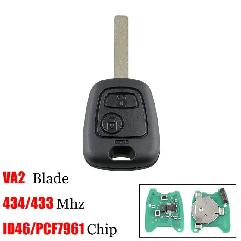 2 Buttons 433MHZ ID46 Chip Remote Key Keyless Entry Fob With ID46 Chip For SUZUKI SWIFT SX4 Alto JIMNY VITARA IGNIS Splash