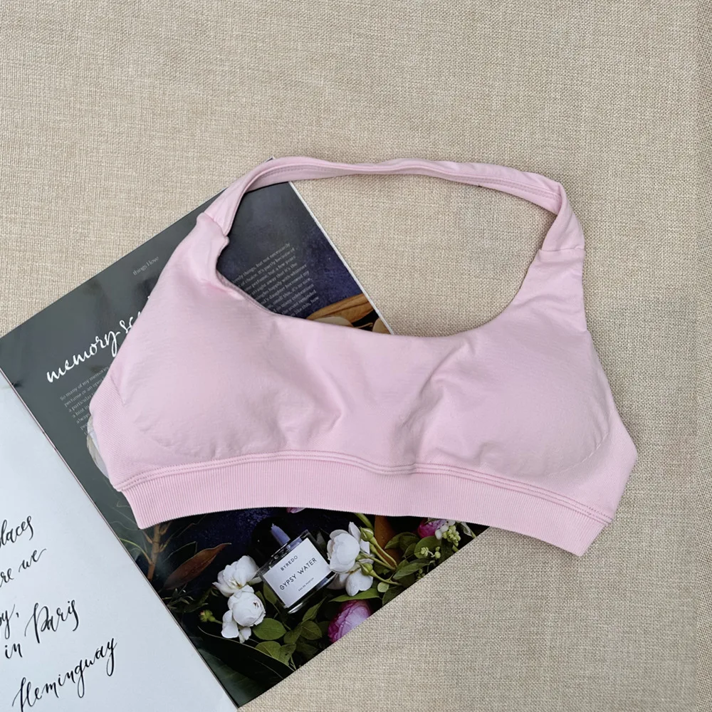Woman Sports Fashion halter Sports Crop Bra Backless Beauty Fitness Comfortable gym bra