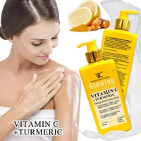 Lotion corporelle à la vitamine C et au curcuma 444 ml, raffermissante, éclaircissante, hydratante, nourrissante, adoucissante pour peaux sèches et rugueuses, crème réparatrice pour le soin du corps. 2
