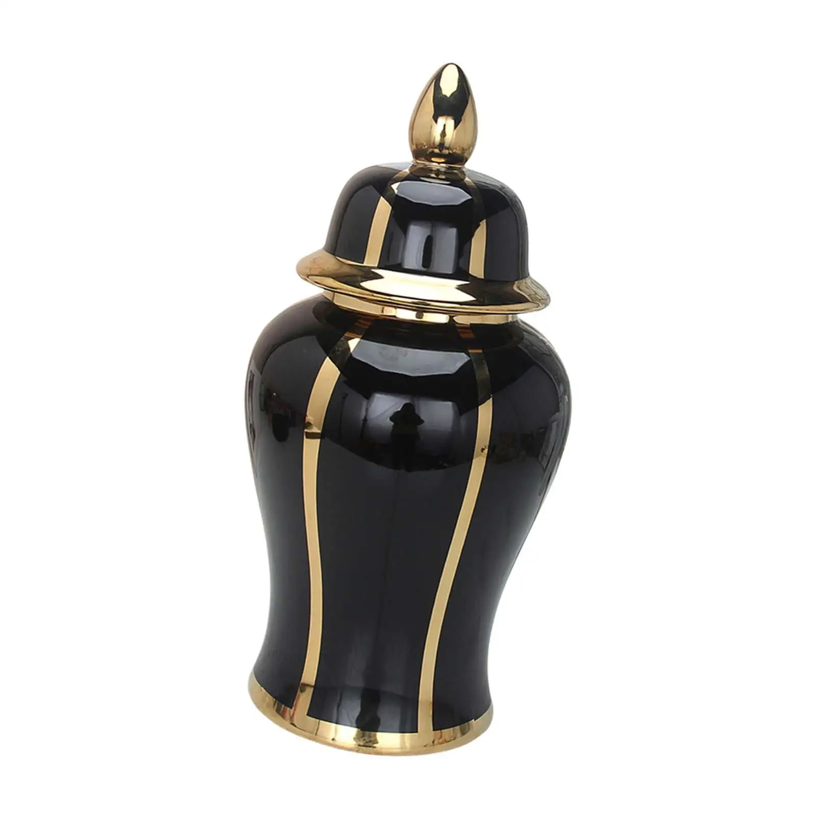 

Ceramic Ginger Jar Vase Modern Flower Bud Vase for Office Indoor Dining Room