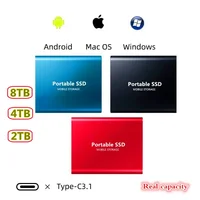 Новый внешний твердотельный накопитель 8 ТБ, 4 ТБ, 2 ТБ, мобильный твердотельный накопитель USB 3,1, внешний портативный жесткий диск Typec-C, настольный компьютер, ноутбук — изображение 3
