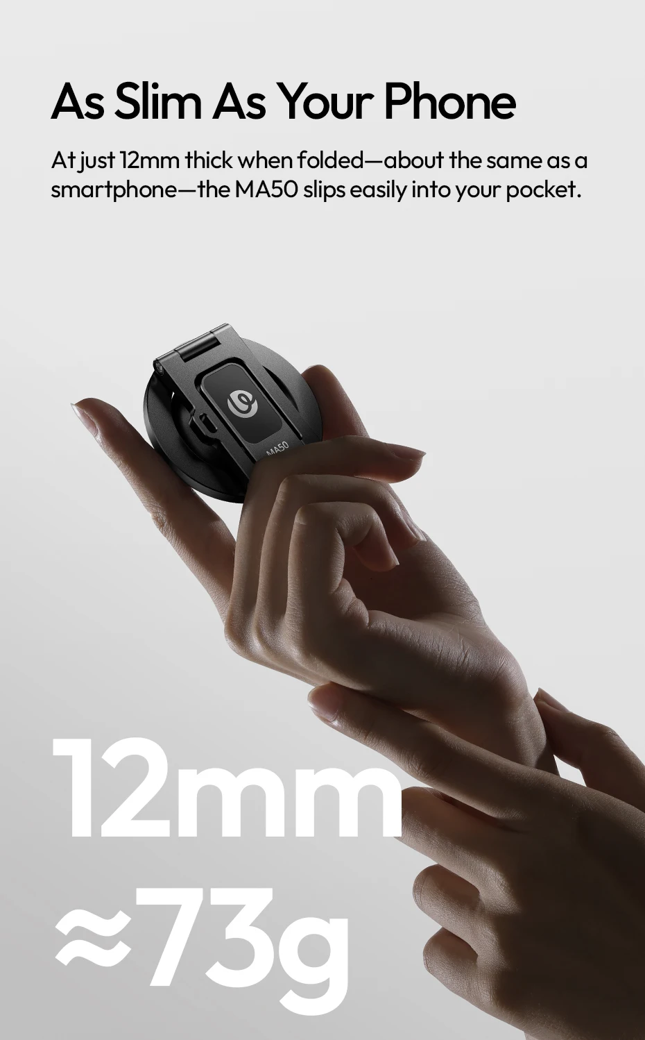 Magetic Phone Holder Phone Mount for iPhone 16 15 14 13 for 1/4'' Tripod Magic A