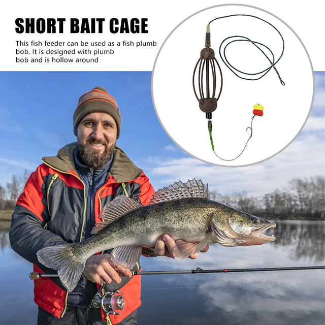 Short Bait Cage Fshing Group Corn Fishhook Inline Method Feeder Accessories  Fishing Bait Rib Cage Feeder Fishing Tackle Supplies