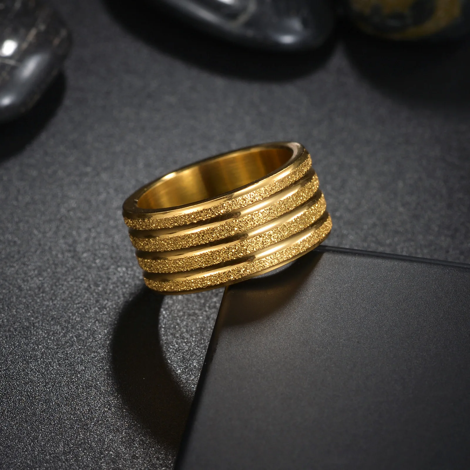 10mm Titanium Steel Frosted Finger Rings Matte Fashion Men Wedding Rings Engagement Gift For Women Jewelry wedding rings finger rings jewelry rings ring jewelry
