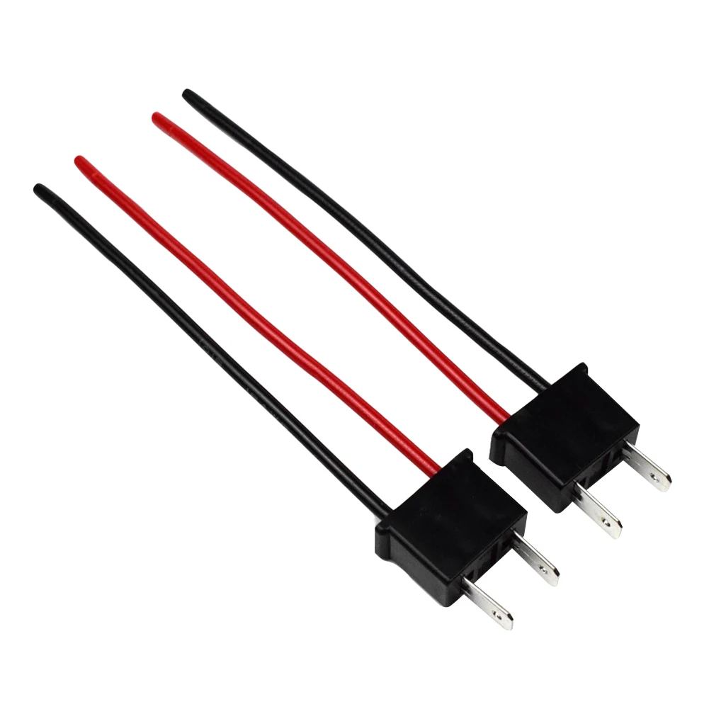 2pcs H7 Bulb Socket Wiring Harness Headlight 12V-24V ABS and Copper Wirefor Plug and Play Fog Lamp Male Connector Pig Tail