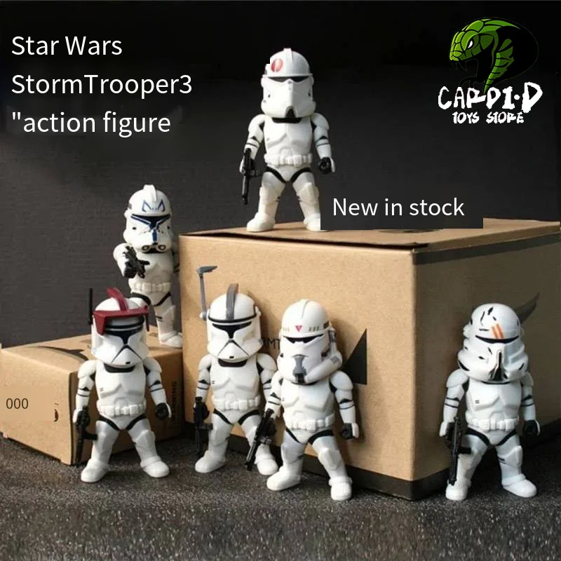 

9cm Star Wars Anime Figure Stormtrooper Version Anime Figurine Mini Statue Pendant Simulation Model Toy Gift Birthday Halloween